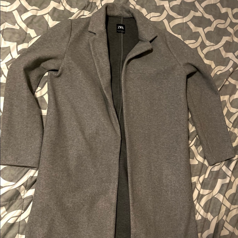 Gray thick winter coat from Zara